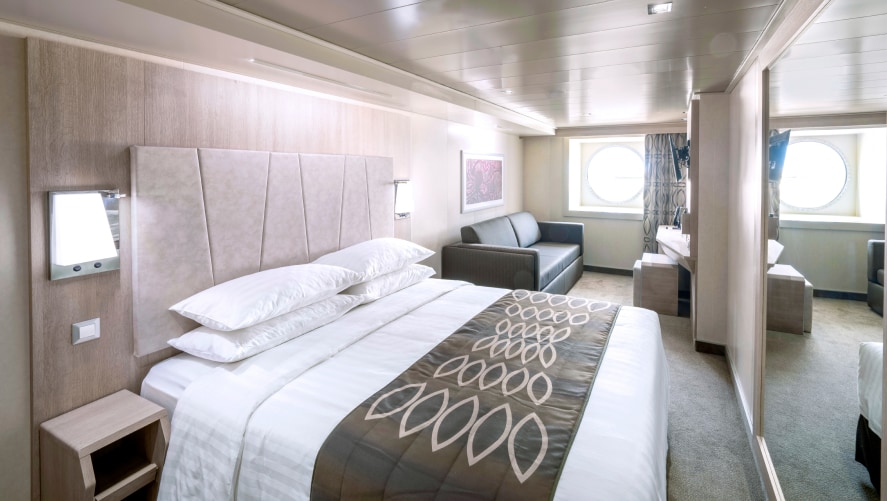 Ocean View statroom on MSC Seascape Ocean View statroom on MSC Seascape